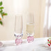 Ball Base Champagne Glass Set Of 2 280ml Pink