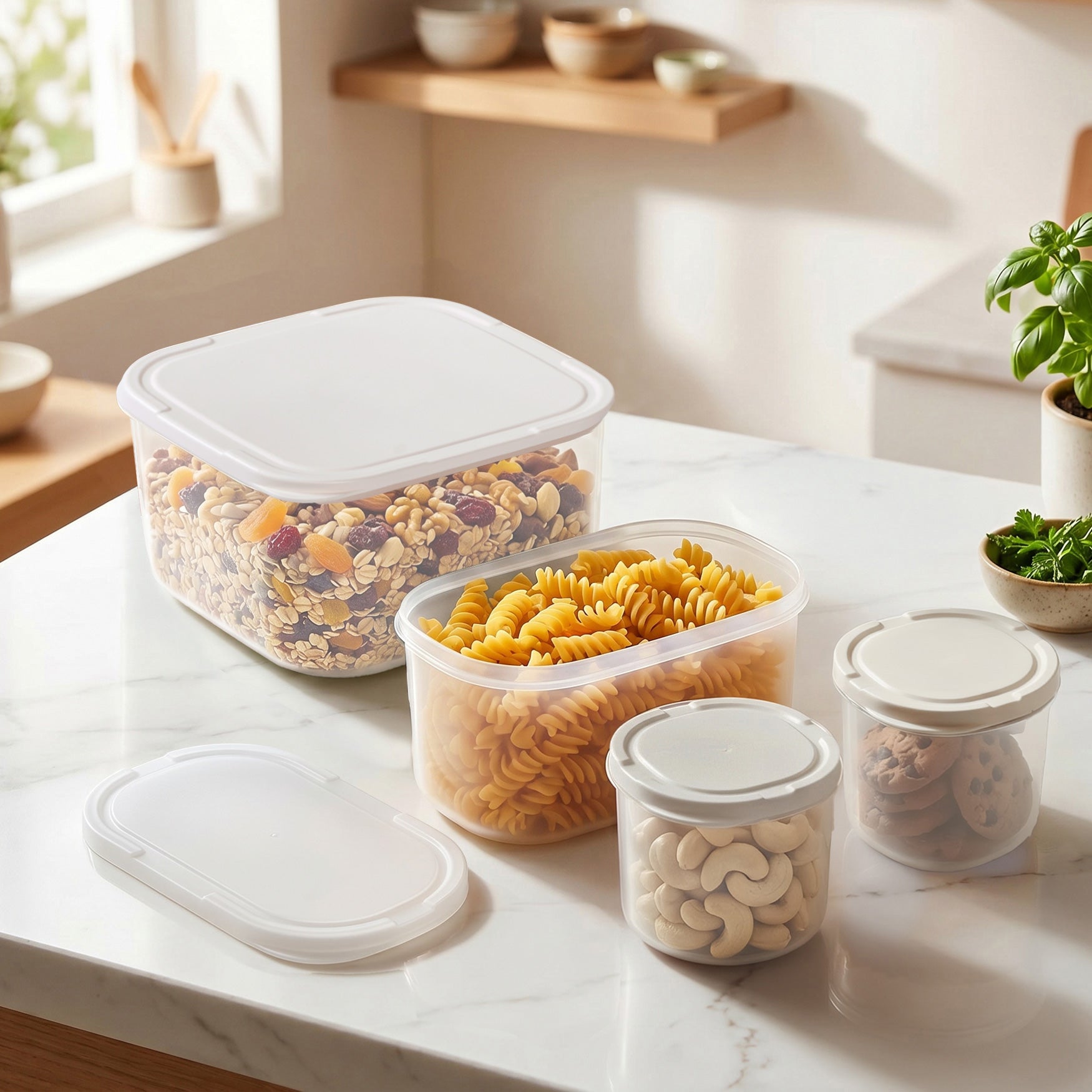 Nestable Food Storage Container Set Of 4 2150ml