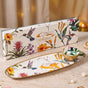Tropical Long Metal Platter With Dip Bowl Set Of 2 In Gift Box
