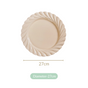 Set Of 4 Scallop Vanilla White Dinner Plates 11 Inch - Dinner plates, ceramic plates, ceramic dinner plates, dinner plate set