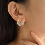 Crescent Cluster Stud Earrings