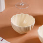 Set of 4 Scallop Vanilla White Ceramic Bowls 300ml - dessert bowls, serving bowls set, snack bowls, icecream bowls, ceramic bowls