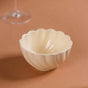 Set of 4 Scallop Vanilla White Ceramic Bowls 300ml - dessert bowls, serving bowls set, snack bowls, icecream bowls, ceramic bowls