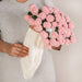 Crochet Bouquet Throw Pink 80cm
