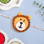 Crochet Natural Fibre Kids Lion Rakhi Gift Set