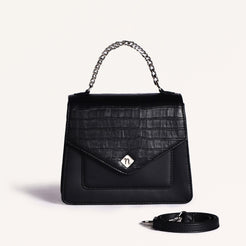 Croco Black Sling Bag