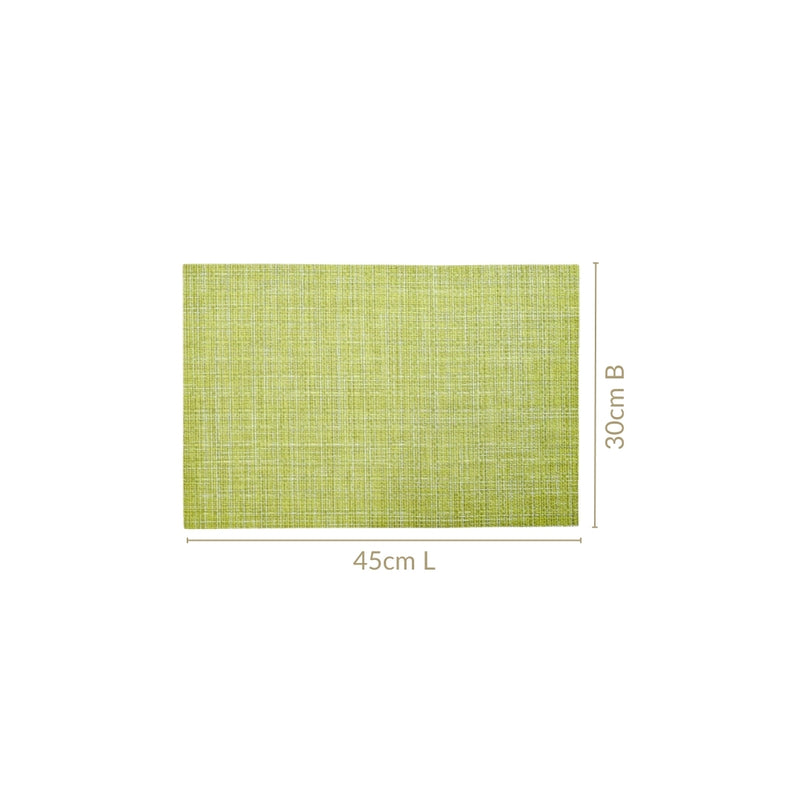 Crosshatch Green Placemat Set Of 6