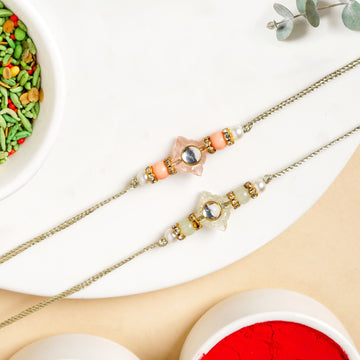 Crystal Simplistic Rakhi Gift Set