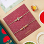 Crystal Simplistic Rakhi Gift Set
