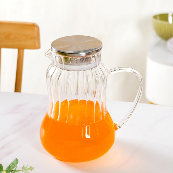 Tall Borosilicate Glass Jug 1950ml