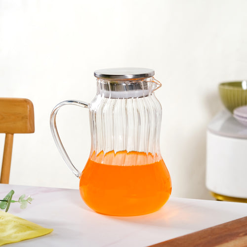 Tall Borosilicate Glass Jug 1950ml