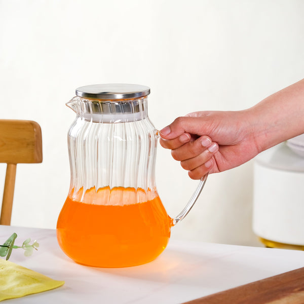 Tall Borosilicate Glass Jug 1950ml