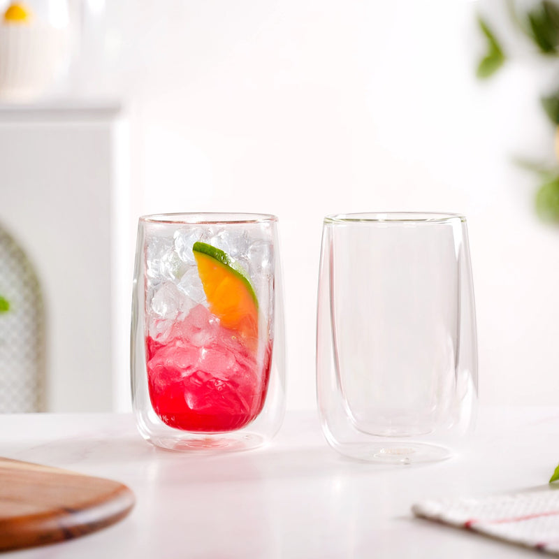 Crystal Clear Double Wall Set Of 2 Beer Glasses 350ml