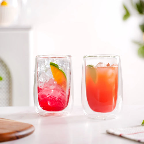 Crystal Clear Double Wall Set Of 2 Beer Glasses 350ml