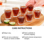 Crystal Flower Shot Glass Set Of 12 55ml
