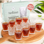 Crystal Flower Shot Glass Set Of 12 55ml
