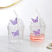 Crystal Fairy Core Butterfly Tumbler With Lid And Straw 450ml Set Of 2 Purple