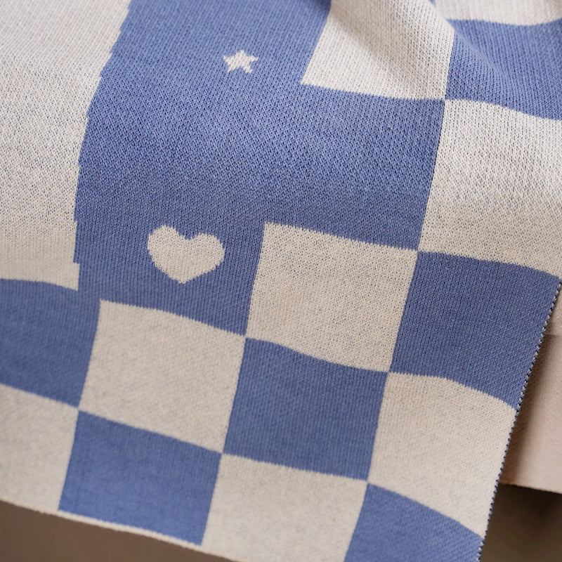 Cuddle Bear Knitted Cotton Throw For Toddlers 105x78cm