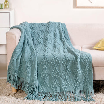 Cuddle Loom Throw Blanket Teal
