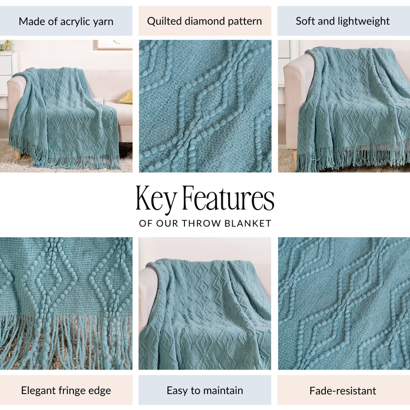 Cuddle Loom Throw Blanket Teal