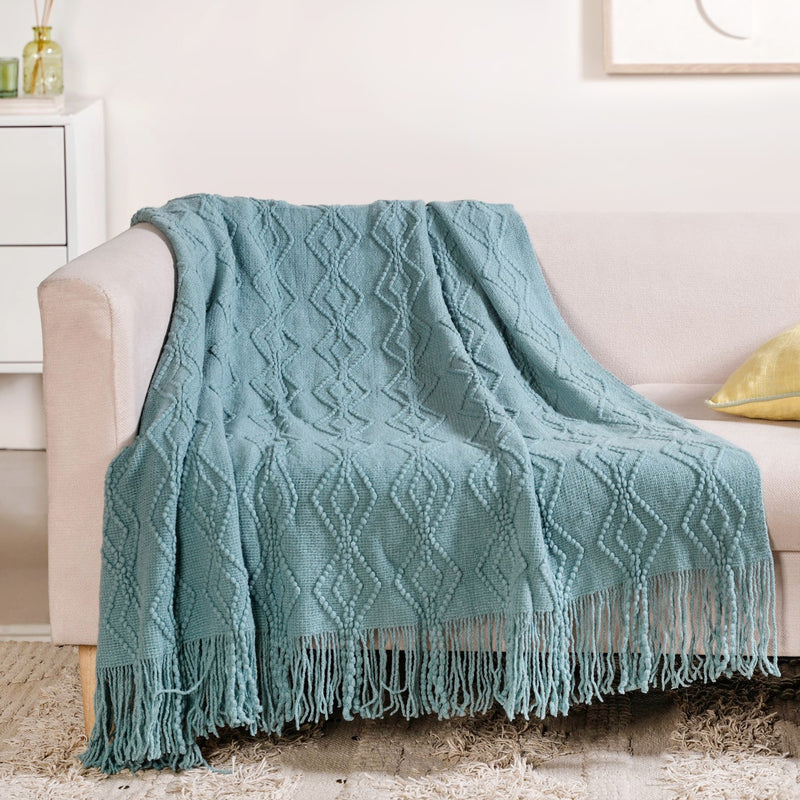 Cuddle Loom Throw Blanket Teal