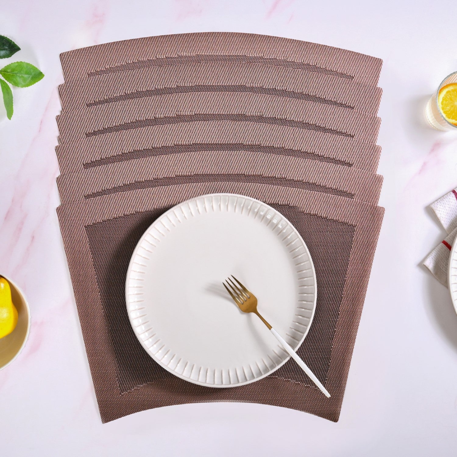 Curvy Dinner Table Mat Set Of 6