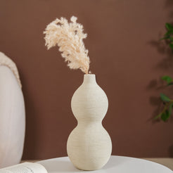 Gourd Matte Finish Flower Vase - Matte Finish Flower Vase, Sleek Matte Ceramic Vase, Modern Matte Flower Vase, Flower Vase