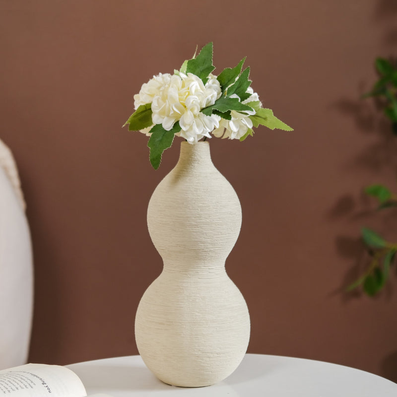 Gourd Matte Finish Flower Vase - Matte Finish Flower Vase, Sleek Matte Ceramic Vase, Modern Matte Flower Vase, Flower Vase