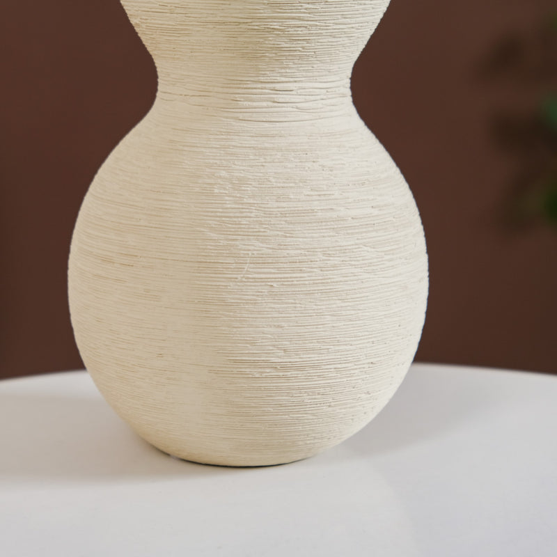 Gourd Matte Finish Flower Vase - Matte Finish Flower Vase, Sleek Matte Ceramic Vase, Modern Matte Flower Vase, Flower Vase
