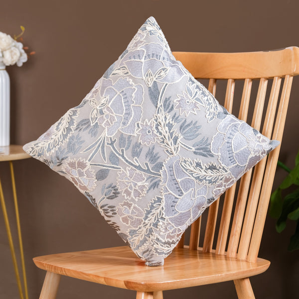 Cool Breeze Embroidered Floral Cushion Cover 40x40 cm