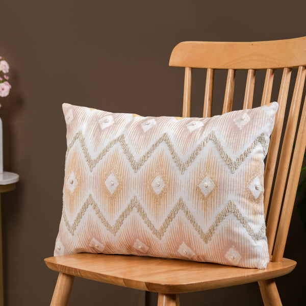 Ikat Embroidered Cushion Cover 50x35 cm