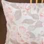 Embroidered Soft Floral Cushion Cover 16x16 Inch