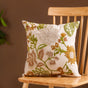 Fall Garden Embroidered Cushion Cover 16x16 Inch