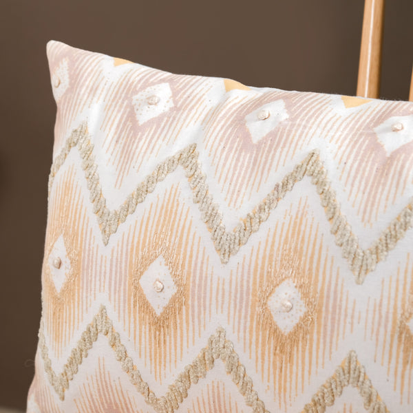 Ikat Embroidered Cushion Cover 50x35 cm