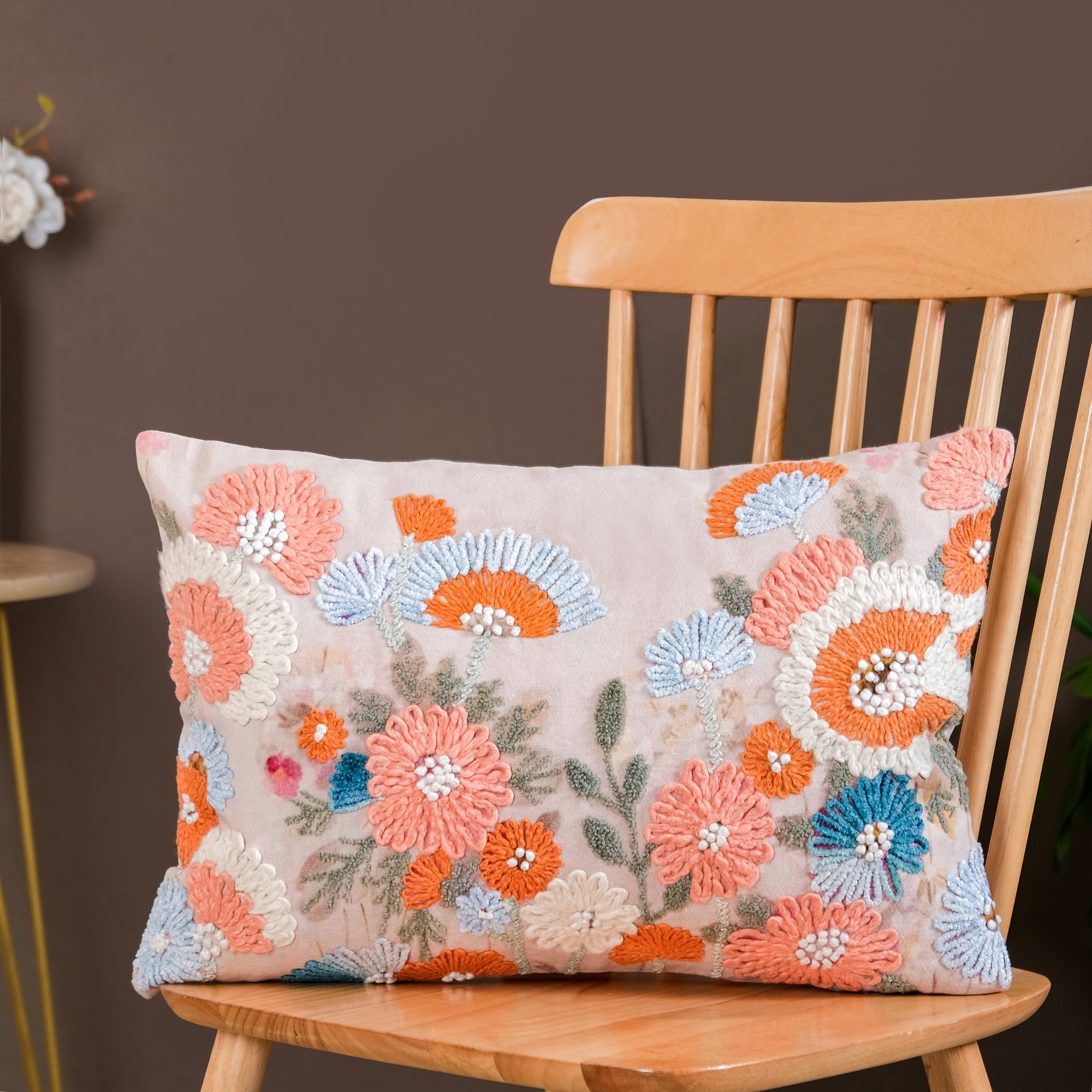 Valley Of Spring Cotton Cushion Cover 20x14 Inch Online Premium