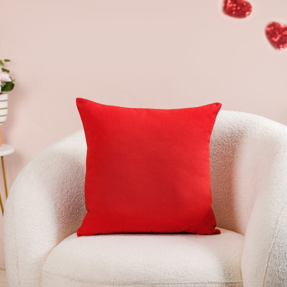 Plain red 2024 cushion covers