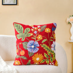 Floral Grace Sofa Cushion Cover 16x16 Inch