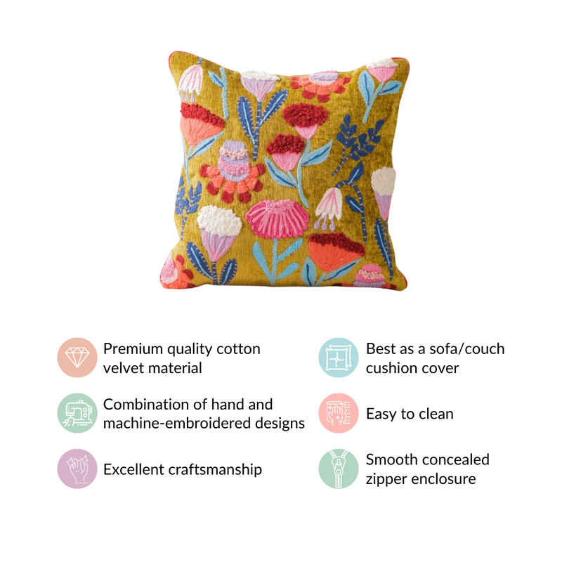 Decorative Springtime Cushion Cover 16x16 Inch