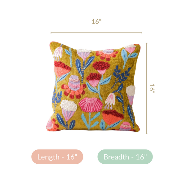 Decorative Springtime Cushion Cover 16x16 Inch