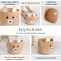Cute Bear Basket For Kids Room