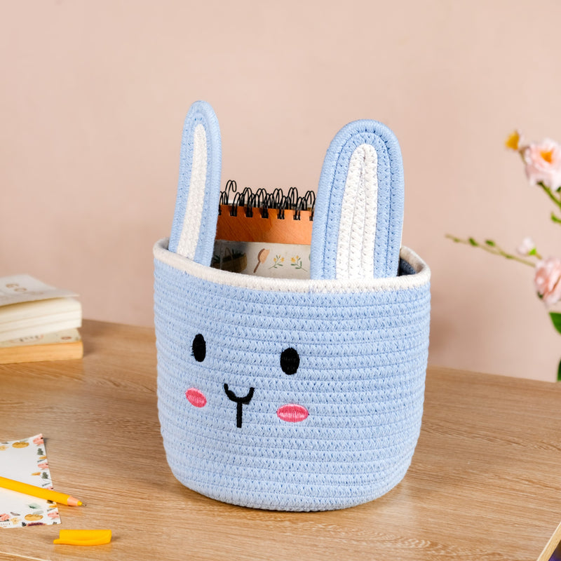 Blue Bunny Cotton Basket 17cm