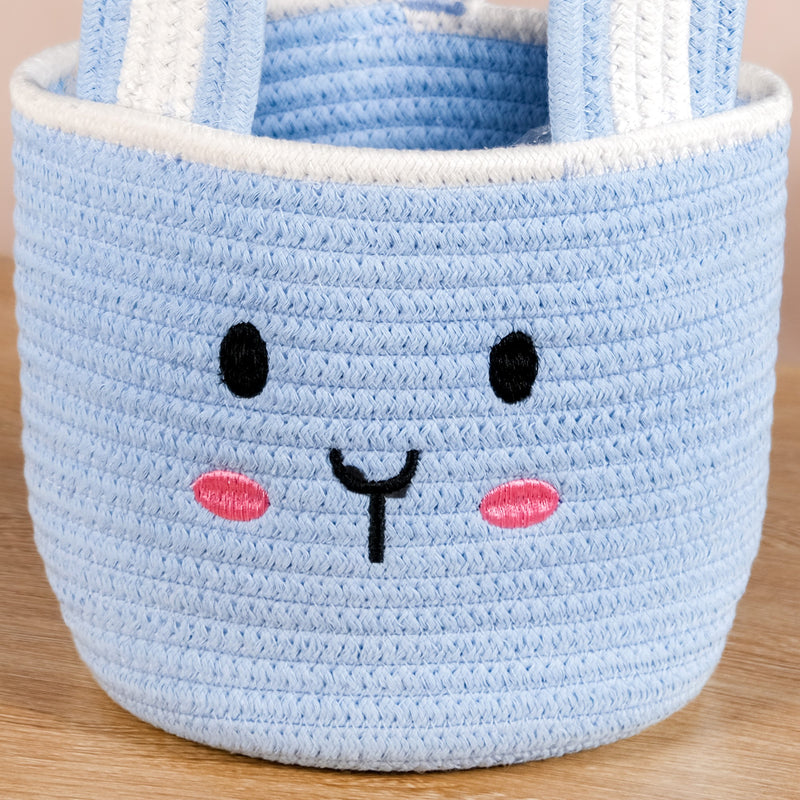 Blue Bunny Cotton Basket 17cm