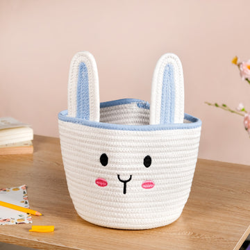 Cute White Bunny Basket