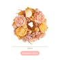 Shola Flower Wreath For Wall Decor Yellow & Peach