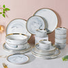 Grey Marble 20 Piece Dinner Set For 6