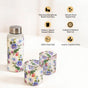Wildflower Glass Bottle And Tumbler Gift Set Of 3