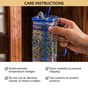 Sapphire Sipper With Straw Set Of 2 In Gift Box