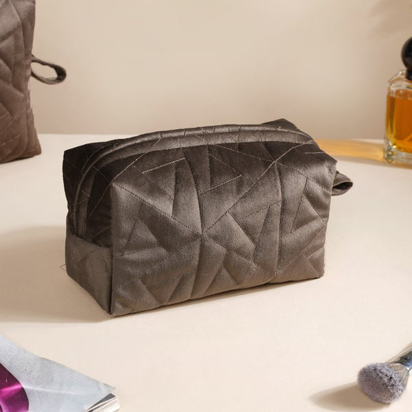 Cocoa Brown Cosmetic Bag Set Of 3