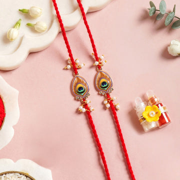 Morpankh Rakhi Duo Set
