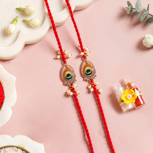 Morpankh Rakhi Duo Set